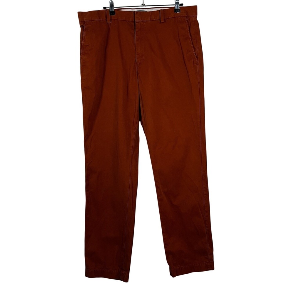 Banana Republic Aiden Chino Pants Mens 36x32 Burnt Orange